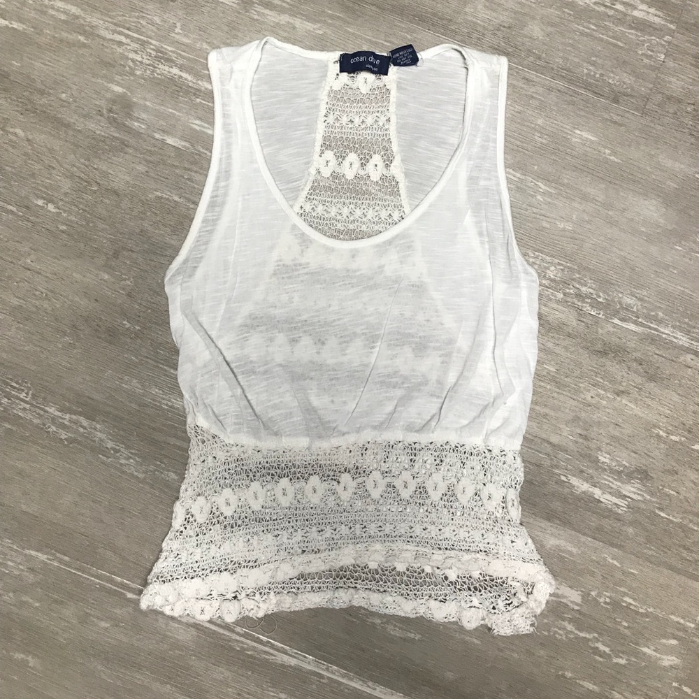 Cotton lace tank